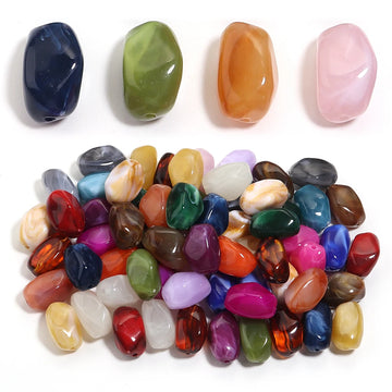 20pcs/lot Irregular Acrylic Beads Two-tone Cloud Beads Loose Spacer Beads For Jewelry Making DIY Necklace Bracelet