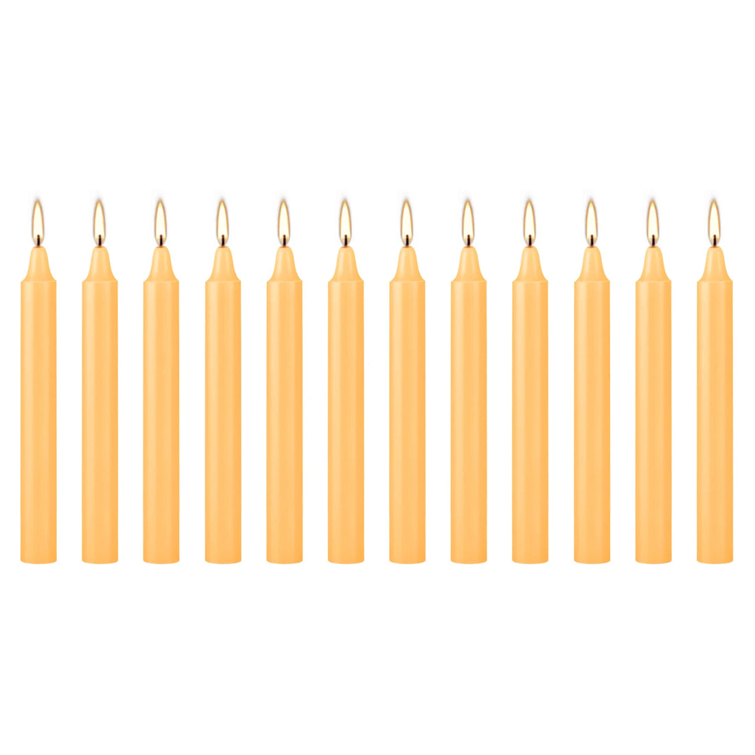 12 Pcs 3.9*0.4in (10.1*1.2cm) Gold Small Wax, Drip-Free, Smoke-Free, Fragrance-Free Home Dinner Candles, Hand-Pulled, High-Quality, Suitable for Various Places, Various Holidays.