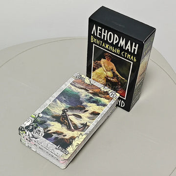 Marie Lenormand Vintage Style 72 Cards In Russian Language 10.3*6cm 2 Sets (36+36 Pcs Lenormand Cards)