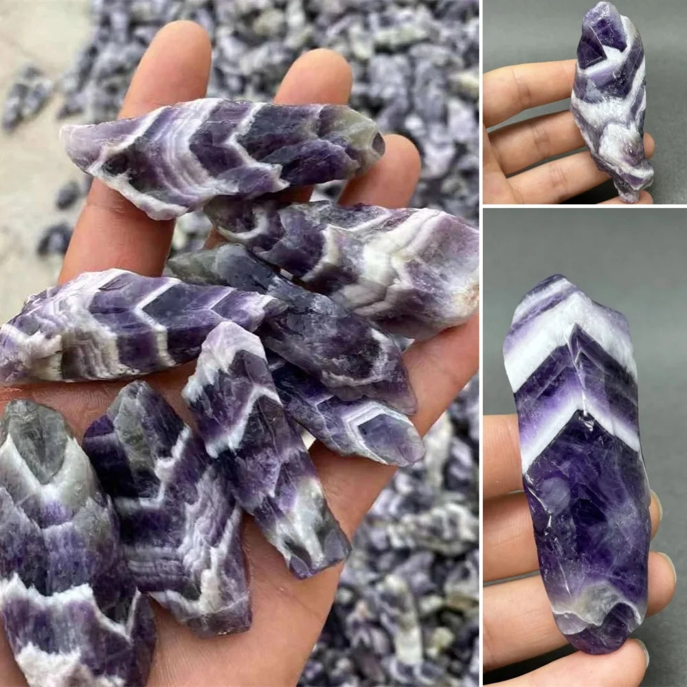 Natural Dream Amethyst Crystal Rough Stone Specimens Energy Healing Crystals Mineral Specimen  Aura Energy Therapy Meditation