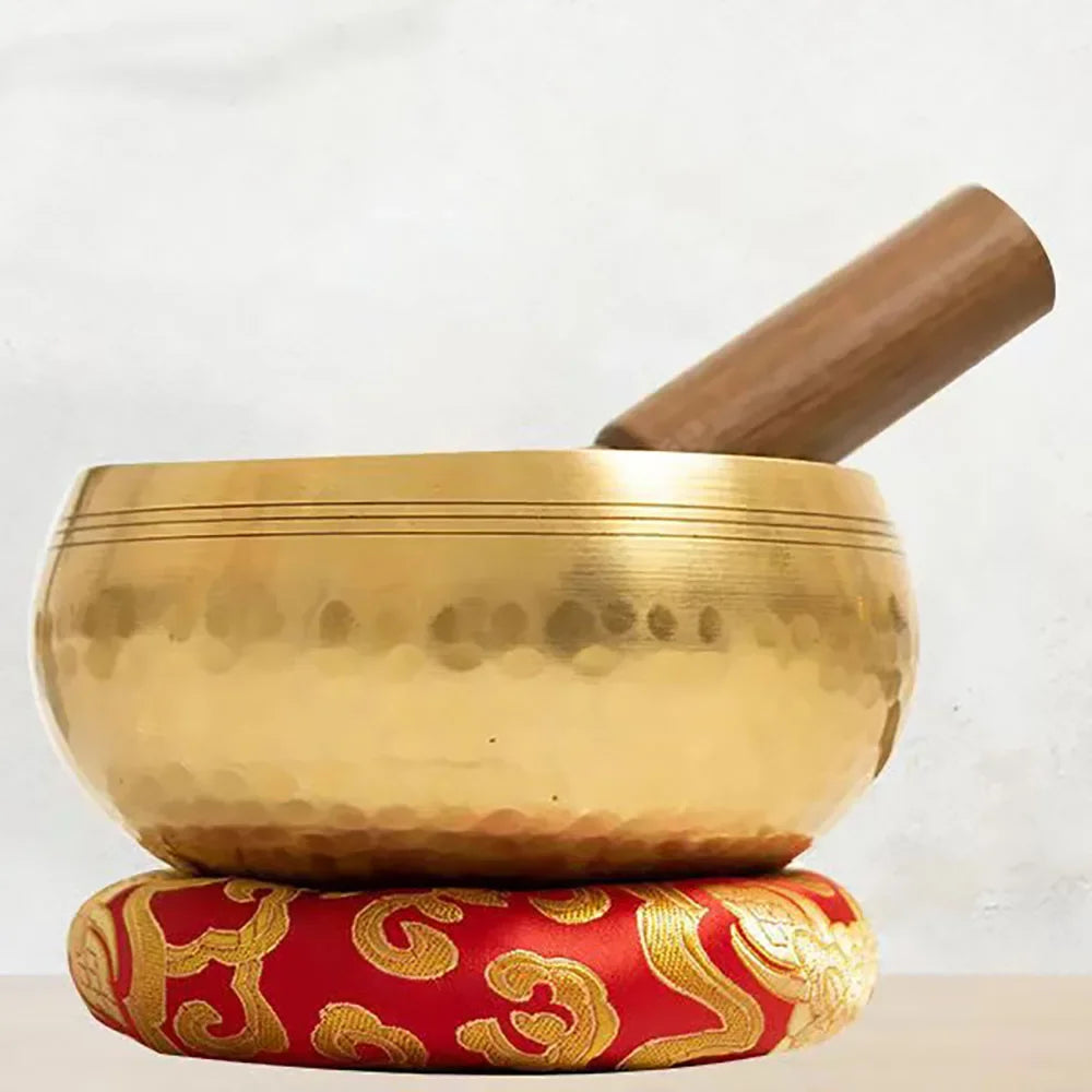 1 Pc 20cm 8inch Tibetan Singing Bowl Nepal Handmade Tibet Buddha Sound Bowl Yoga Meditation Chanting Bowl Music Therapy Healing