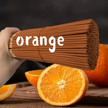 Natural Orange Incense Sticks Are High-Quality, Available in Packs of 19/49/79/109/159, Suitable for Purifying the Air in the Home, Aromatic Relaxation, Yoga, Office, Tea Room - Perfect for Halloween, Christmas and Other Holi