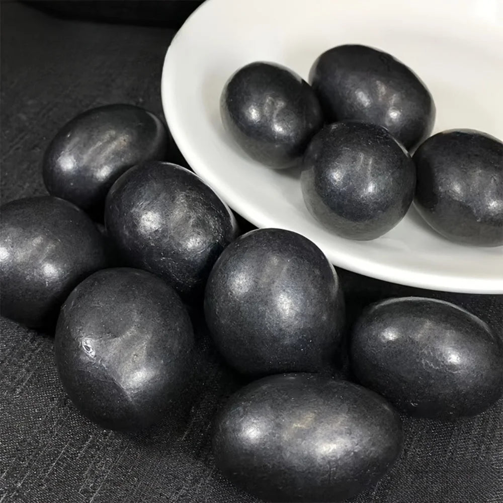 200g Natural Black Russia Shungite Tumbled Stone Schungite Round Tumbles Energy Gemstone For Cleansing Chakra Health Collection