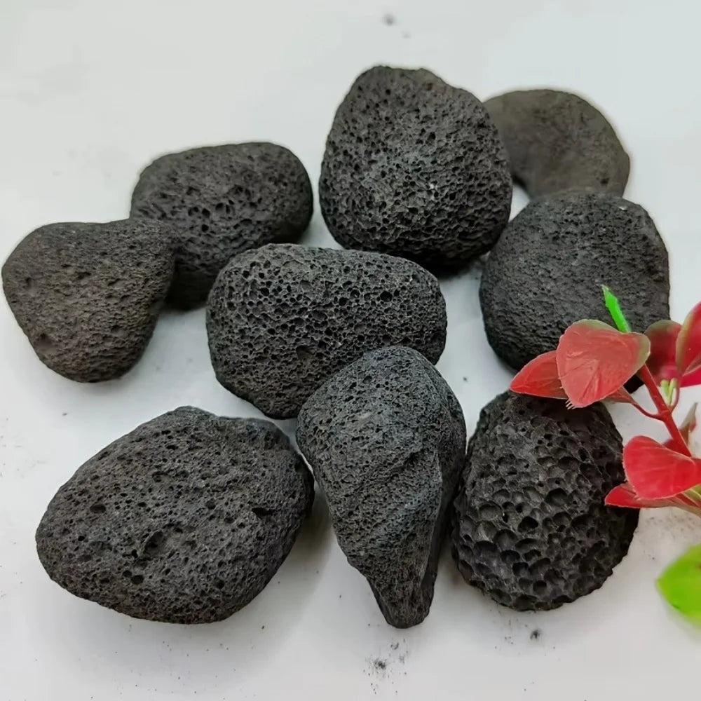 Natural Black Porous Volcanic for Aquariums Fish Diffusion Stones for Aromatherapy Rock Enhances Aquatic Environment Aesthetics