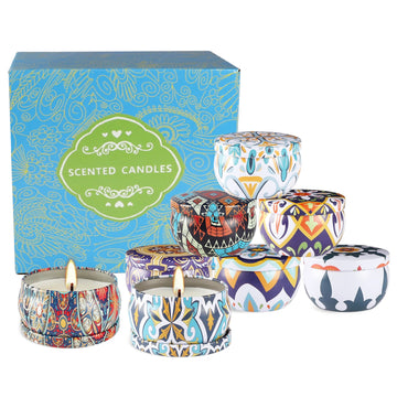 8 Pcs European Pattern Scented Candles, Each Scented Candles Are Decorated with a Exquisite European Pattern and Uses High-Quality Natural Plant Bean Wax. Whether the Holiday Celebration or Daily Greetings, as a Gift for Rela