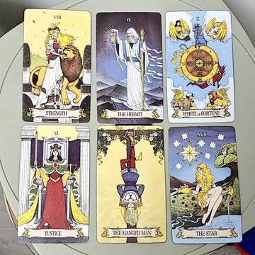 10.3*6cm Secret Mirror Tarot Deck Based on Rider Waite System 78 Pcs Colorful Tarot Cards