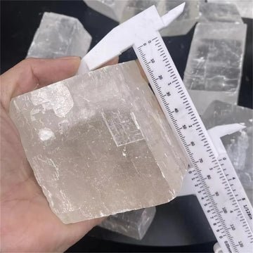 Wholesale Clear Optical Calcite Raw Cube Iceland Spar Slab Natural Stone Energy Rough Crystal Minerals Healing Stones Witchcraft