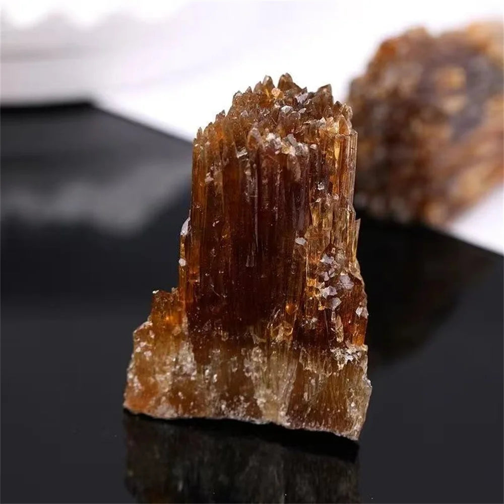 High quality Natural yellow amber calcite raw stone crystals cluster gem collection of rough rock mineral specimens healing gift