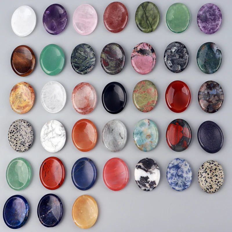 Worry Stone Amethyst Rose Quartz Hand Carved Thumbstone Pocket Meditation Oval Crystal Natural Vitality Relaxation Palm Stone