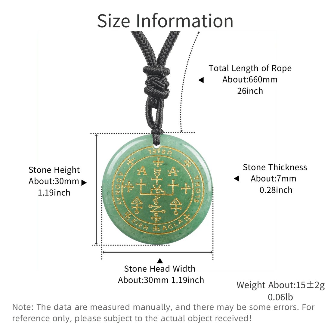 Seven Archangel Jade Natural Green Aventurine Pendants Angel Spiritual Energy Protection Amulet Symbol Healing Jewelry Necklaces