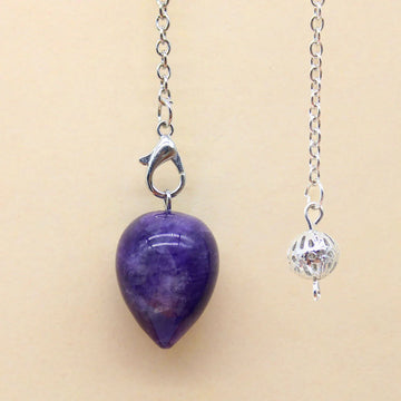 1pcs Natural Stone Quartz Pendulum for Dowsing Divination Water Drops Crystal Merkaba Esotericism Shuttle Spiritual Pendulo