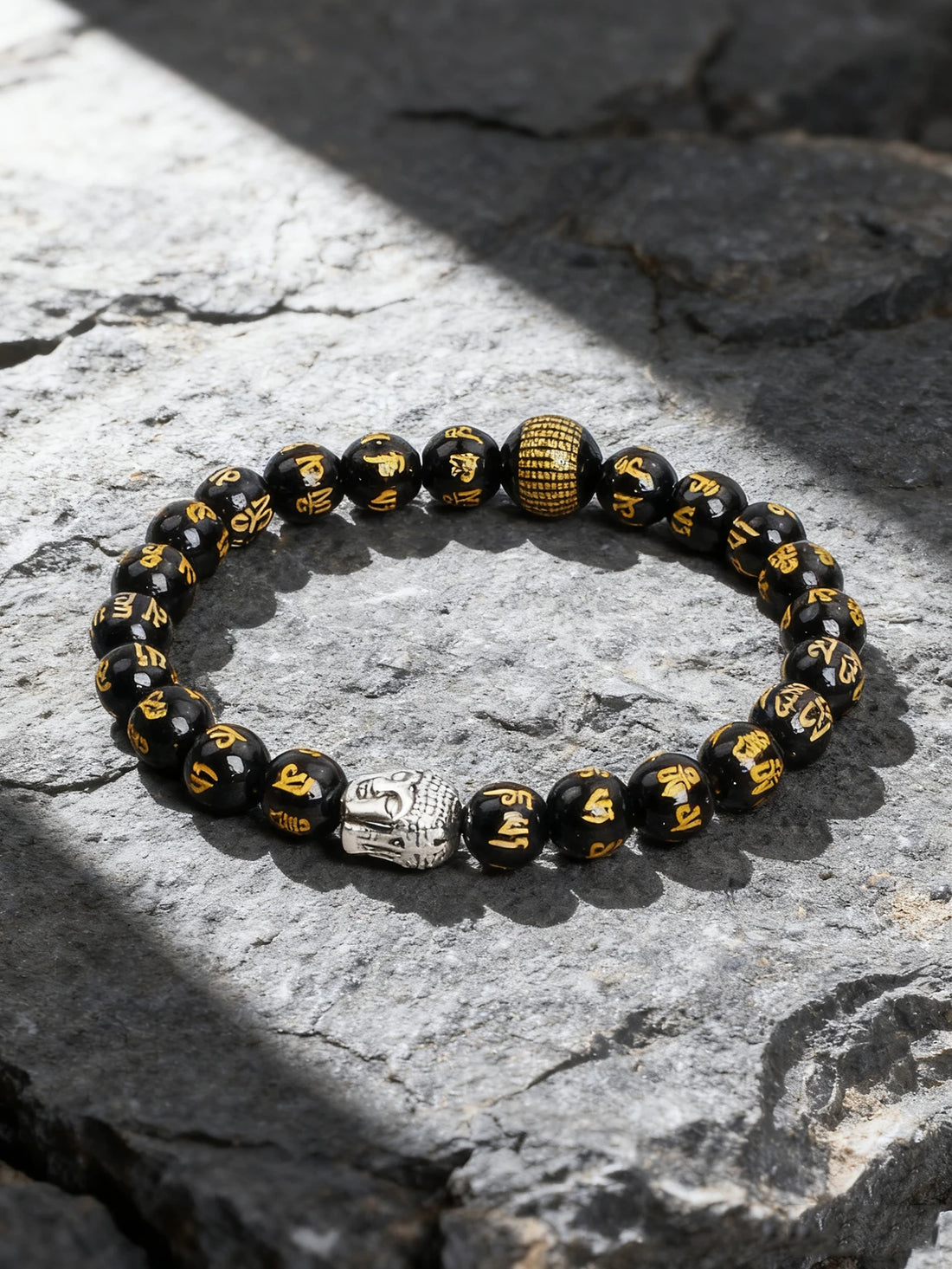 Six True Words Mantra Beads Bracelet Energy Natural Stone Protection Reiki Healing Spiritual Charm & Buddhist Meditation Jewelry