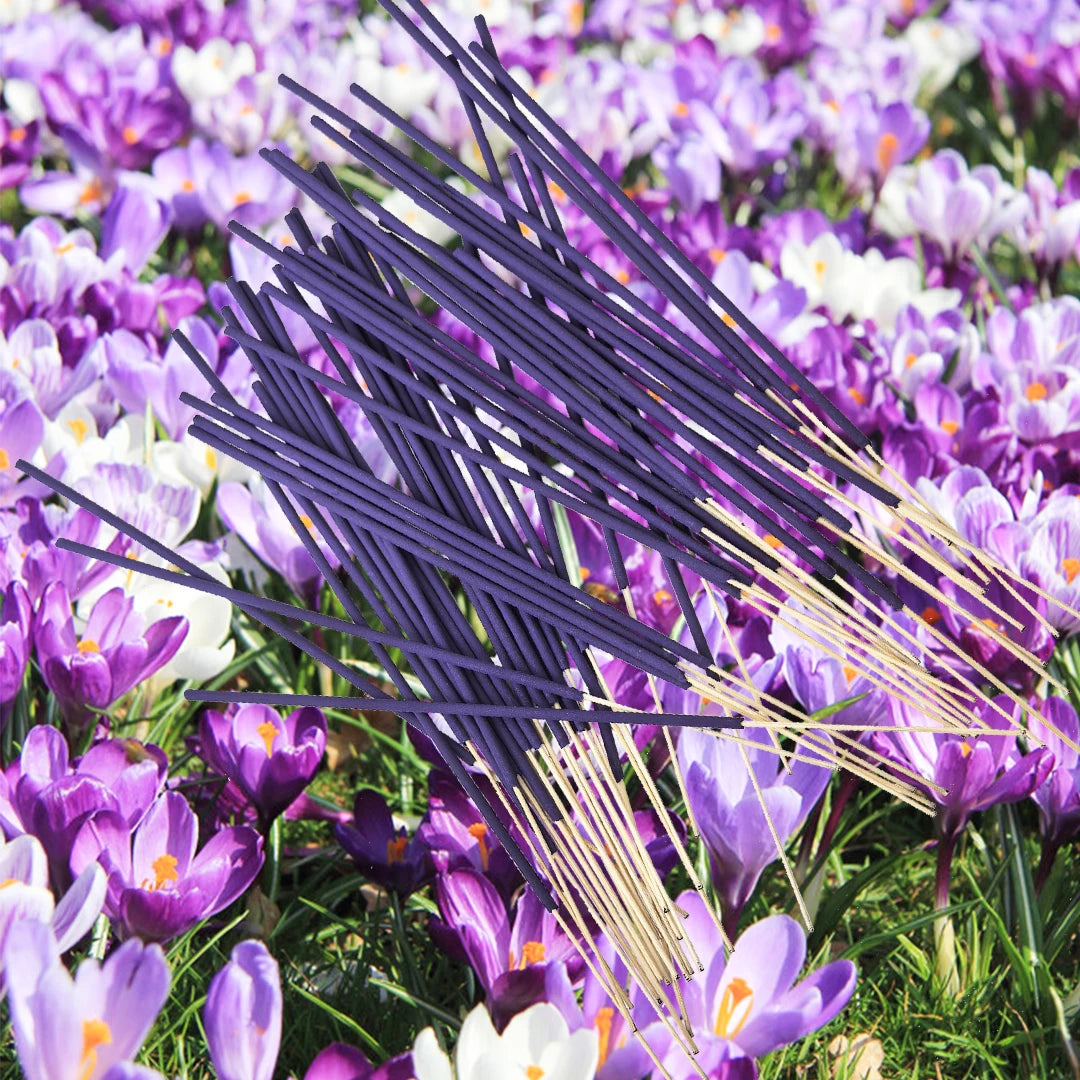 Wholesale 8.66-Inch Saffron Incense Sticks, Made of Natural Incense Powder, Purple Saffron Scent, Essential for Home Air Purification, Premium Selected Saffron Bamboo Stick Incense