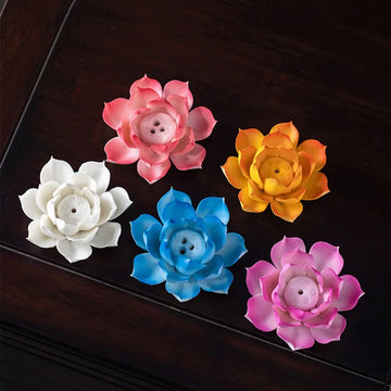 Handmade ceramic lotus thread incense holder incense table, home and indoor tea room offering Buddha ornaments and ornaments