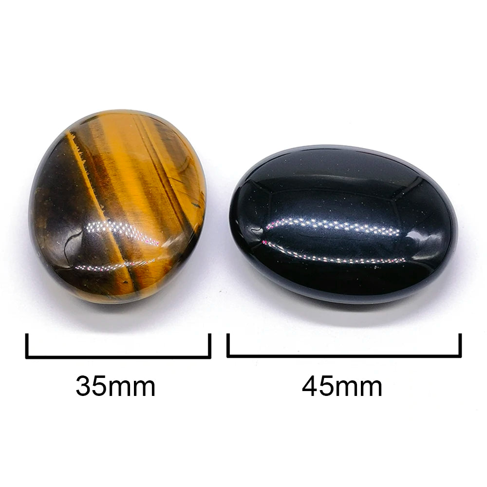 45x35mm Natural Crystal Pocket Palm Stone Energy Gemstone Reiki Quartz Gemstone stress and anxiety therapy Home Decoration Gift