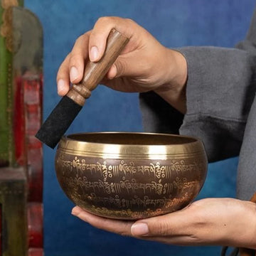 Yoga Meditation Singing Bowl Relaxation Sleeping Sound Bowl Tibetan Handmade Copper Singing Bowls Therapy Percussion Instruments