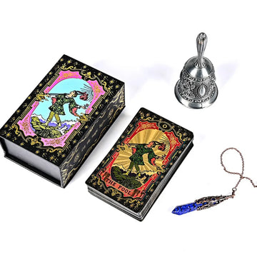 12*7cm 78 Pcs PVC Waterproof Cards 12 Zodiac Black Gold Celestial Gold Foil Rider Waite Tarot Deck Wear-resistant