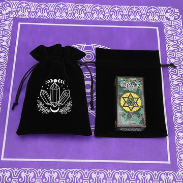 1Piece 13x18cm Black Velvet Tarots Bag Oracle Cards Storage Runes Constellation Witch Divination Accessories Jewelry Dice Pouch
