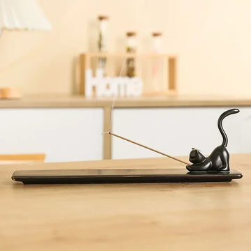 1pc,Home Decor Incense Burner Cute Cat Lovely Rabbit Incense Stick Holder Ceramic Handicraft Girl Friend Gifts- Without Incense