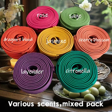 120Pcs, Mixed Spiral Incense, Suitable for Yoga and Meditation - Suitable for Home Courtyards, Bedrooms, Offices, Etc., Helps You Relax and Reduce Stress, Is a Great Choice for Holiday Gifts Spiritual Practice, Aromatic Decor