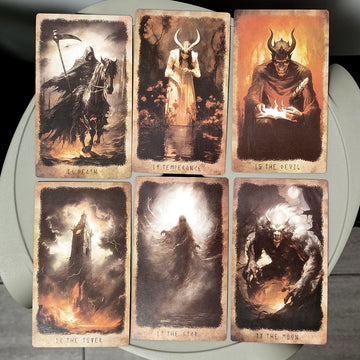 HoroScare Tarot In Rigid Box, 80 Pcs Tarot Cards 12*7cm with Red Gilded Edges Followed RWS System