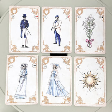 9*6cm Rana System - Signs of Fate Lenormand Deck 36 Pcs Cards and 6 Extra Cards