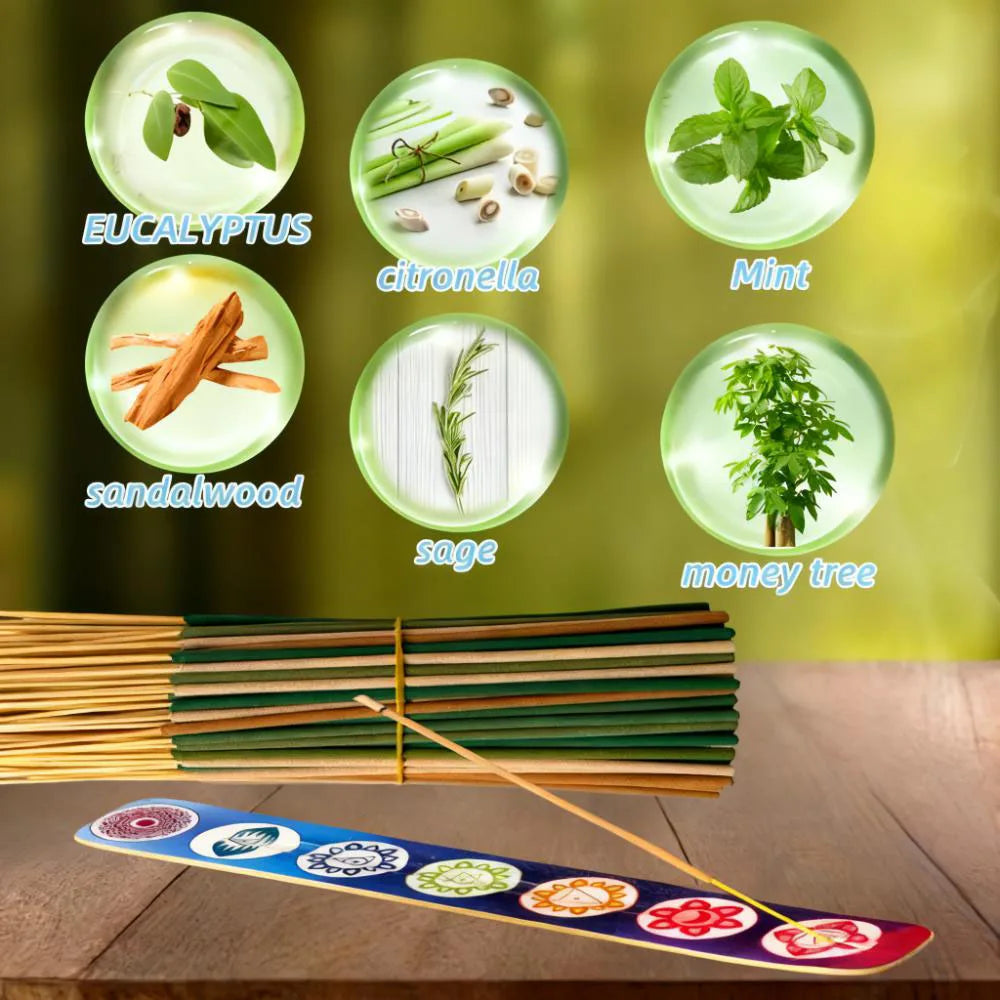 60/170/300Pcs Forest Inspired Mixed Aromatherapy Sticks - 22.0cm Handmade Relaxation Sticks for Meditation, Reading, and Deodorizing - Long-Lasting Fresh Fragrance, Suitable for Indoor Use, Perfect for Christmas, Halloween, E