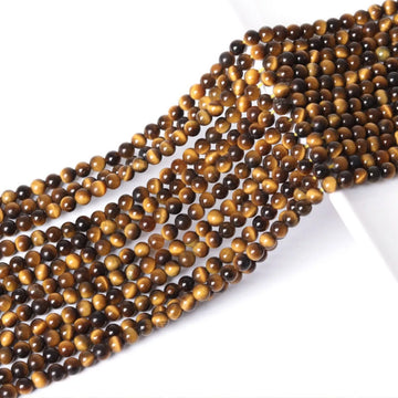 Natural Tiger Eye Stone Beads Round Spacer Beads for Jewelry Making DIY Charms Bracelet Necklace Handmade Craft 4 6 8 10 12mm