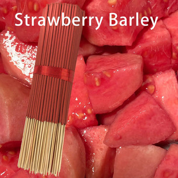 Red Handmade Strawberry Guava Incense Sticks, Combining the Scents of Strawberry and Guava to Create a Vintage Incense Stick, Suitable for Camping, Travel, Gardens, and Holidays (Halloween, Christmas, Thanksgiving)