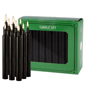 Black 40 Pcs 4Inch Rod Wax, Drip-Free, Smoke-Free, Fragrance-Free, Home Dinner Candles, Hand-Pulled, High-Quality, Suitable for Church, Family, Wedding, Party, Seasonal Celebrations, Emergency Situations and Home Decoration,
