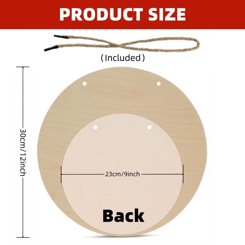 Vintage evil eye sign round shape, bohemian style wooden decor for home, bathroom, bar, cafe, garage, porch and farmhouse decor