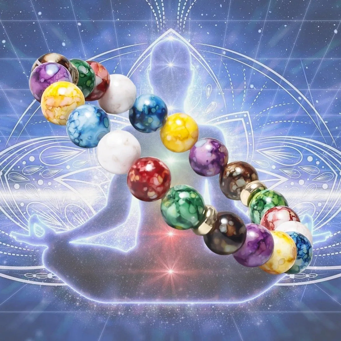 7 Chakra Healing Crystal Bracelet - Enhances Balance & Energy - Perfect for Yoga, Meditation, and Daily Wear - Ideal Gift for We