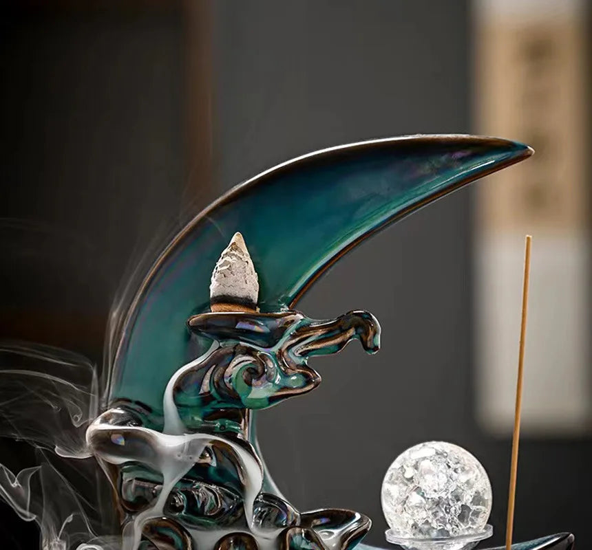 Large Reflow Incense Burner Incense Plate Home Sandalwood Zen Creative Decoration Moon Interior Decoration Incense Burner