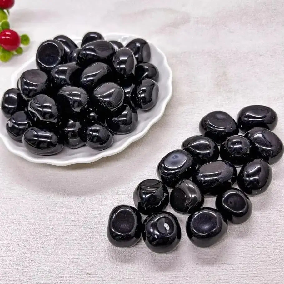 2-3cm Natural Obsidian Tumbling Stone Bulk Polished Irregular Quartz Gemstone Healing Crystals or Aromatherapy