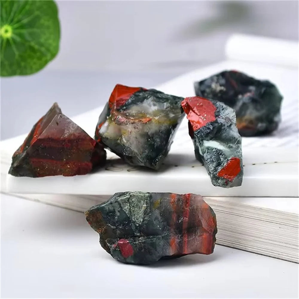 Natural High Quality African Bloodstone Minerals Raw Stone Crystal Healing Stone Rough Stone Bulk  Crystals Gemstone for Decor