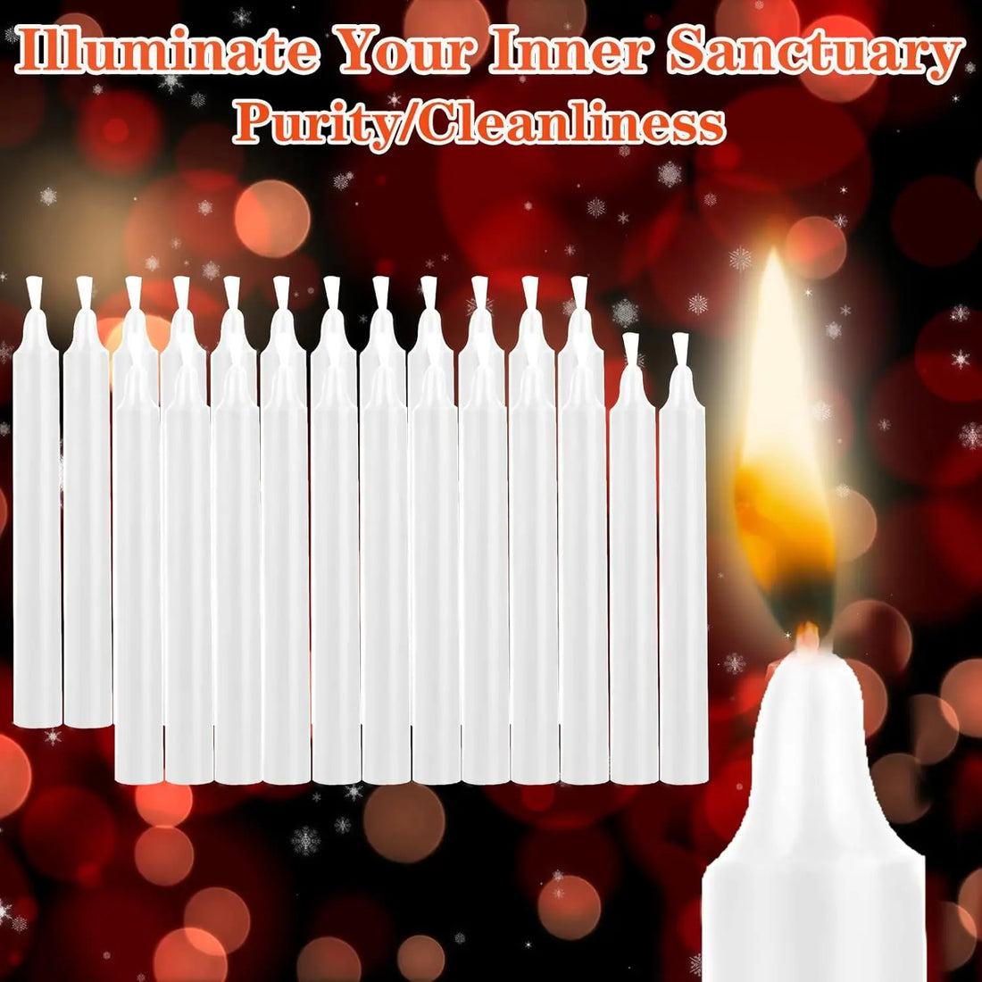 24 Pcs 4* 0.5in (10.2*1.2cm) White Small Rod Wax, Drip-Free, Smoke-Free and Fragrance-Free Household Dinner Candles, Hand-Pulled, High-Quality, Suitable for All Places, Various Holidays.