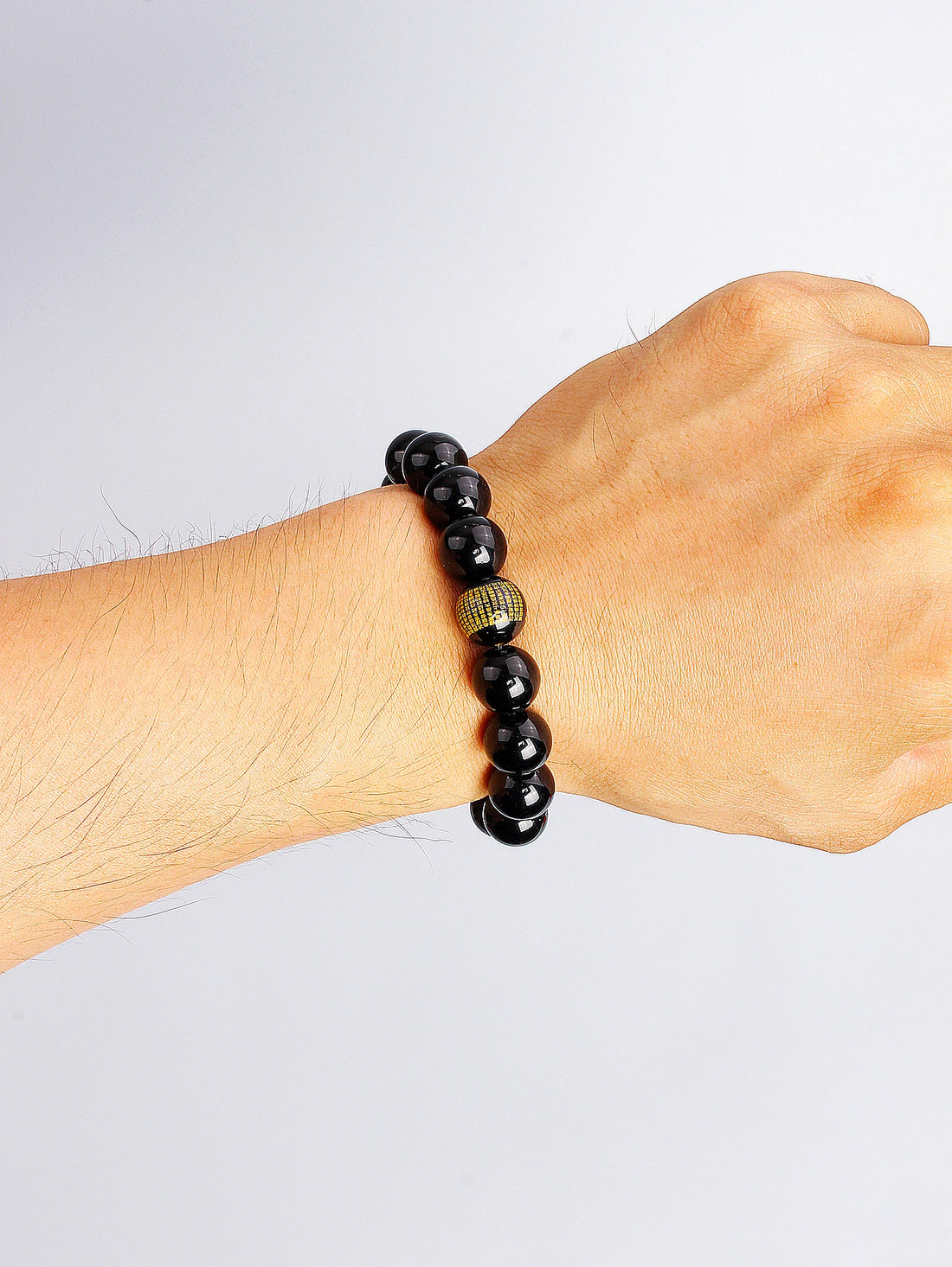 Onyx Beads Protection & Vigour Buddhist Bracelet Heart Sutra Six True Words Natural Stone Prayer Beads for Men Calmness Jewelry