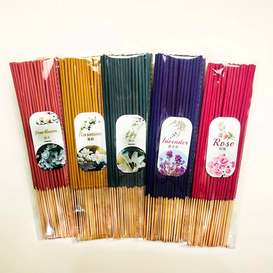 16 color multi flavor premium bamboo incense stick - long-lasting aroma, safe and non irritating, perfect for fishing, terrace t