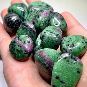 Natural Red Green Ruby Zoisite Rolling Stone Tumbled Stone Reiki Healing Crystal Gem Raw Stones Meditation Gift For Decor