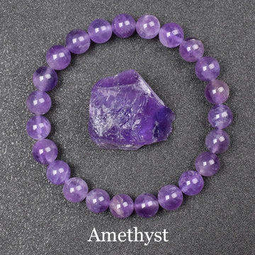 Natural Amethyst Bracelet High Quality Natural Stone Bead Bracelets Women Men Real Original Purple Reiki Crystal Quartz Jewelry