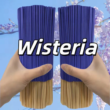 Natural Wisteria Incense Sticks - 56/164/364 Sticks, 22cm Size, Wooden Incense Sticks, Used for Spiritual Purification, Eliminating Negative Energy, Home and Office Decoration, Halloween, Christmas, Meditation Aid, Meditation