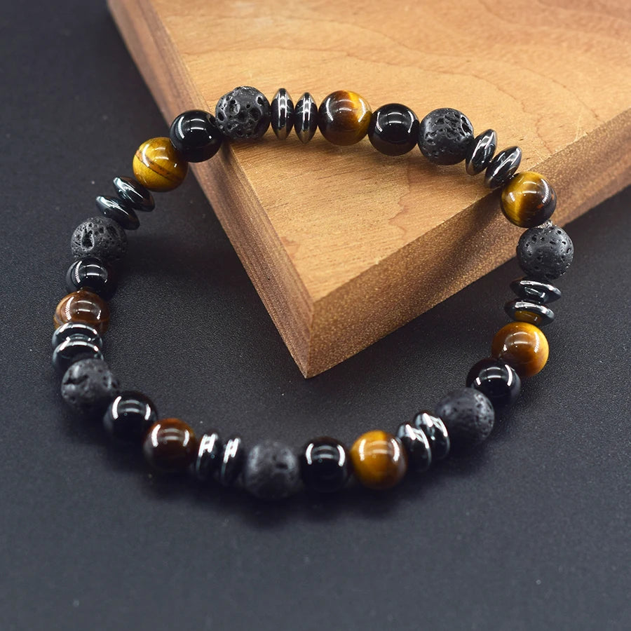 Attract Wealth Abundance and Prosperity Natural Yellow Tiger Eye Stone Beads Bracelet Men Women Bring Money for You Real Jewlery