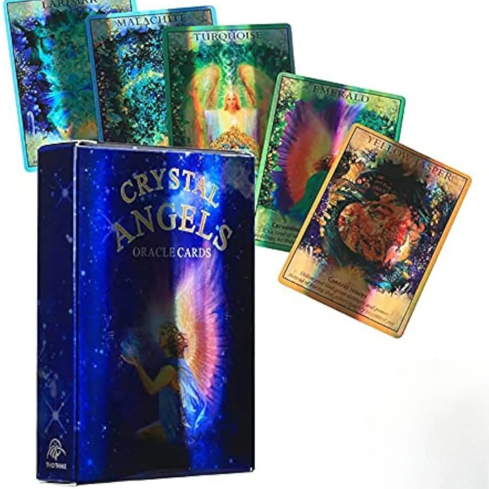 9.3*6.7cm Crystal Angels Oracle Laser Cards 44 Pcs Cards
