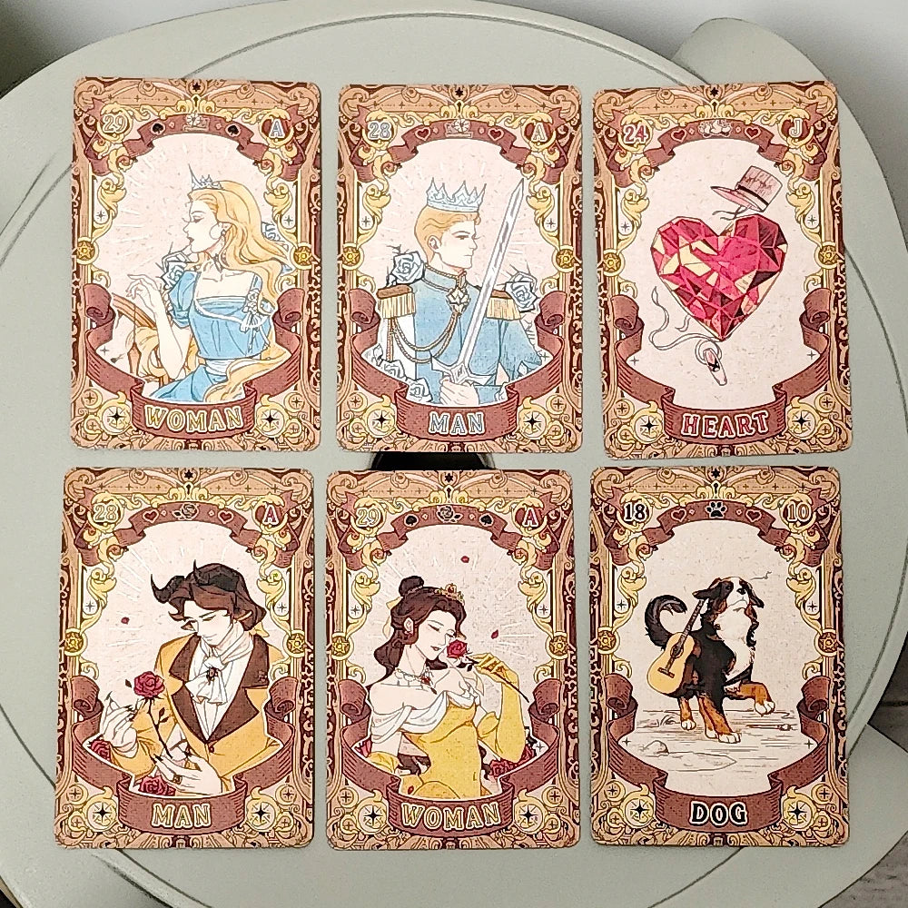 Fairy Tale Dream Lenormand Deck 42 Pcs Rana System 10*6cm Cartoon Lenormand Cards