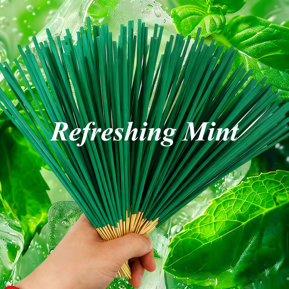 Fresh Mint Aromatherapy Stick, Mint Helps to Refresh the Mind and Improve Air Quality, Suitable for Yoga and Meditation, Home, Living Room, Tea Room, Hotel, Outdoor Activities, Easy to Carry