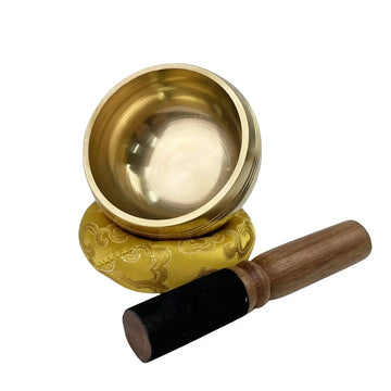 Miwayer Tibetan Singing Bowl Set Glossy Style Unique Gift Helpful for Meditation Yoga Stress Relief Prayer and Mindfulness