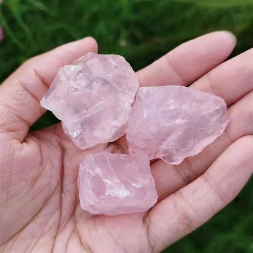 Pure Natural Pink Rose Quartz Rough Large Size Raw Crystal Stone Rock Mineral Specimen Aquarium Healing Reiki Home Decoration