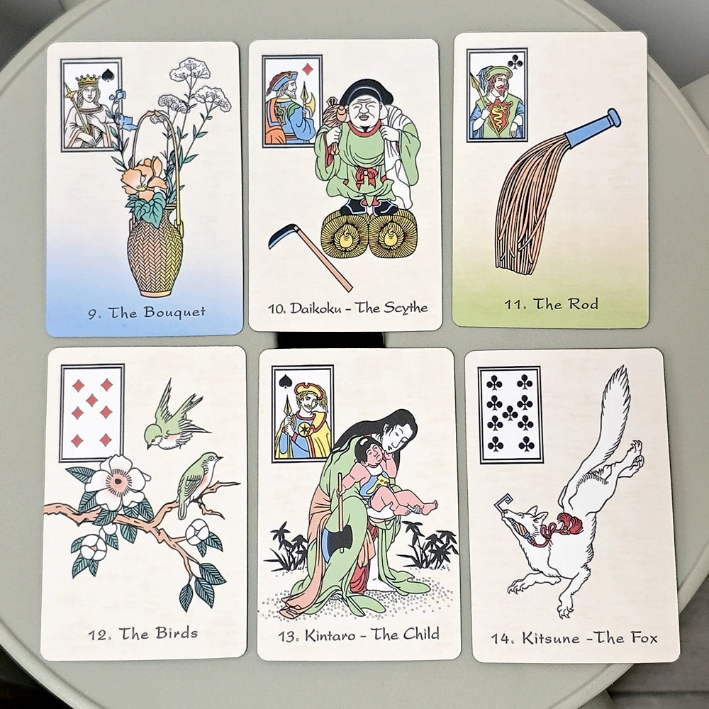 An Ukiyo-e Lenormand 9*6cm 36 Pcs Oracle Cards Based on Floating World Style of Japanese Woodcuts and Paintings