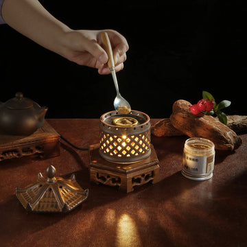 220V Electronic Incense Burner Ceramic Essential Oil Burner Timing Adjustable Temperature Sandalwood Agarwood Incense Burner