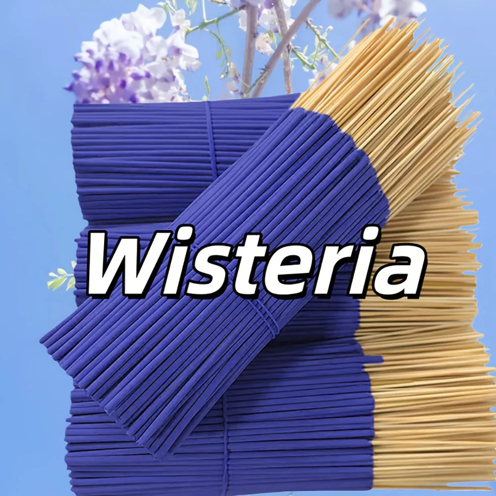 Natural Wisteria Incense Sticks - 56/164/364 Sticks, 22cm Size, Wooden Incense Sticks, Used for Spiritual Purification, Eliminating Negative Energy, Home and Office Decoration, Halloween, Christmas, Meditation Aid, Meditation